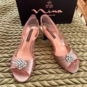 Elegant Bejeweled Slingback by Nina